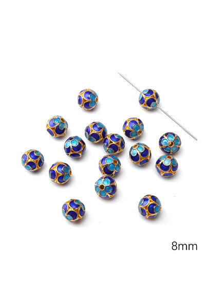 Choice16 1pc B4 Cloisonné Alloy Enameled Colorful Round Beads Loose Spacer Be...
