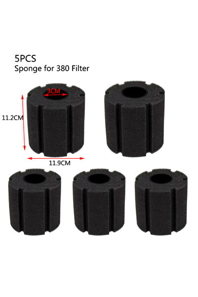 choice2 5pcs 380sponge Black Spong Filter for Aquarium Fish Tank Air Pump Ski...