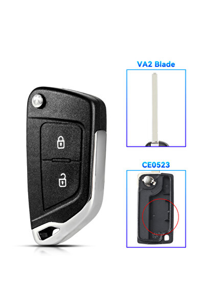 Choice10 2B CE0523 VA2 KEYYOU لسيارات سيتروين C2 C4 C3 C5 C6 وبيجو 107 207 30...