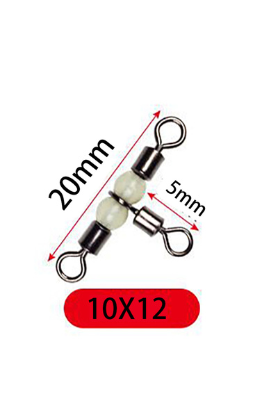 Choice 10X12 10PCS 10/50pcs Stainless Steel T-Turn 3 Way Fishing Connector Ro...