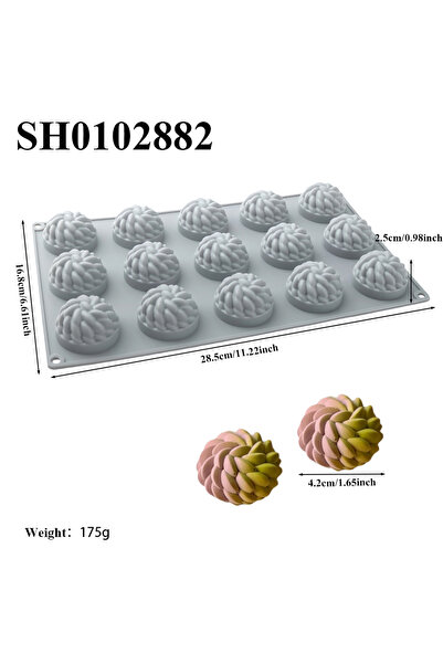 Choice SH0102882 Saint Anne Mousse Cake Silicone Mold Flower Chocolate Desser...