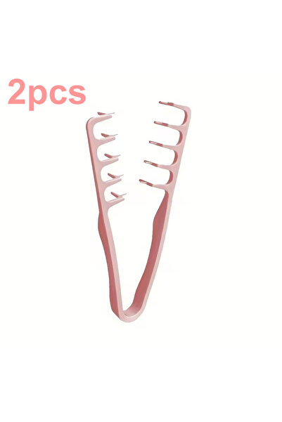 Choice4 Pink-2pcs 1/2/5Pcs Volumizing Wide-Tooth Hair Styling Comb Curling To...