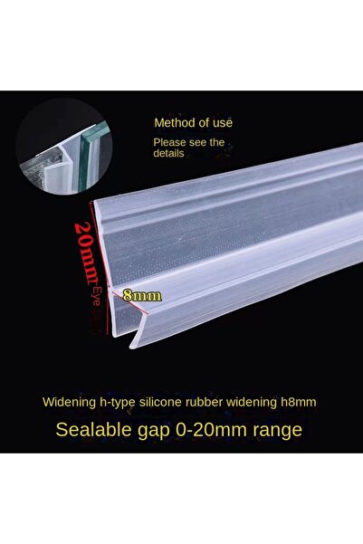 Choice32 2.5M long h8 Glass Sealing Strips h/F/U Shape Silicone Shower Screen...