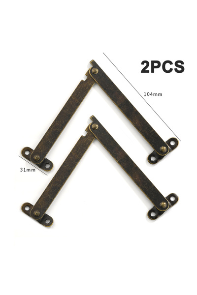 Choice Bronze 2PCS Lid Support Hinges Stay Antique Bronze Iron Decor Hinge Bo...
