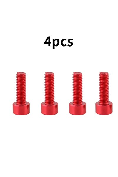 Choice Red-4pcs 4 Pieces Water Bottle Cage Bolts Holder Screws Hex Socket Scr...