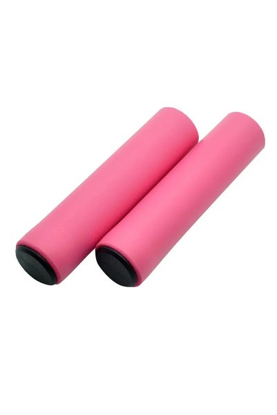 Choice 07 pink 1 pair bicycle grips super light silicone non-slip shock absor...