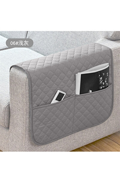 Choice 1PC 50x110 cm A3 Light gray 1PC Sofa Armrest Covers with Pockets Water...