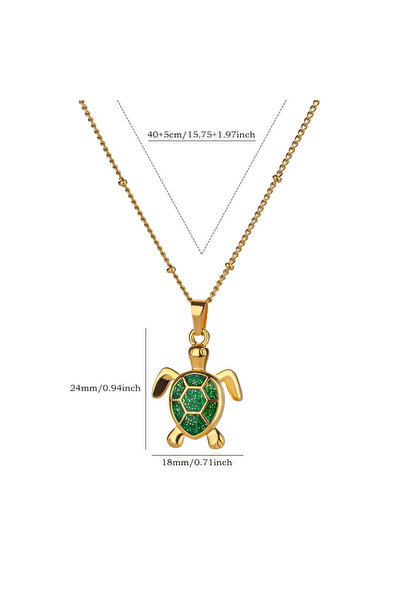 Choice N07049G-2 Colored Turtle Pendant Necklace for Women Summer Beach Femal...