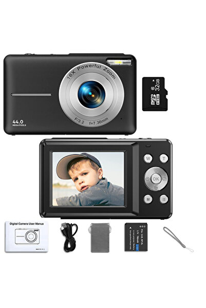 Choice1 Black 32G HD 1080P 2.4 inch digital Camera Rechargeable Cameras with ...