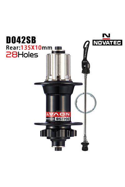 Choice1 محور خلفي أسود من NOVATEC للدراجات الجبلية D041SB D042SB مزود بـ 28 ف...