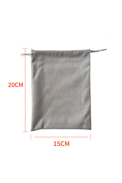 choice2 15x20cm-10pcs 10Pcs Grey Drawstring Velvet Drawstring Pocket Jewelry ...