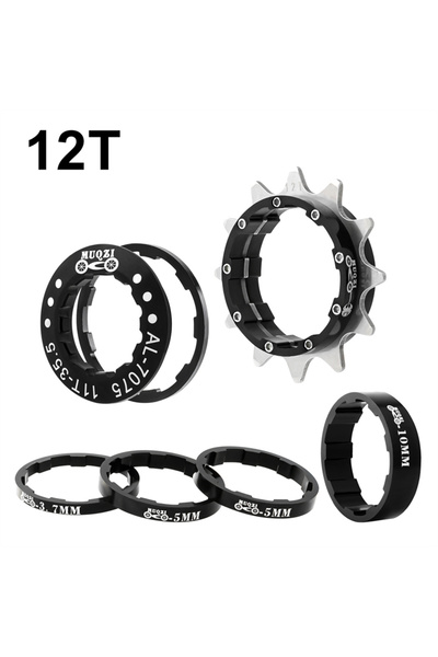 Choice 12T Black MUQZI Single Speed Cassette Cog 12T 13T 14T 15T 16T 17T 18T ...