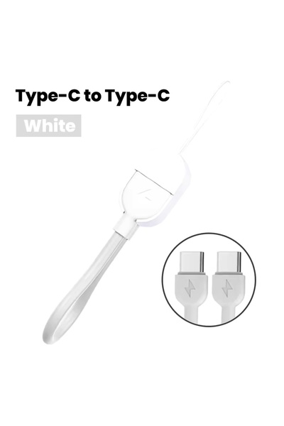 Choice 16cm WHITE 16CM Short Cable Keychain PD 60W Type C to USB C Cable Fast...