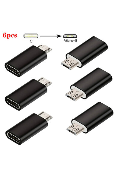 Choice1 Black(6PCS) 2/4/6pcs USB C To Micro USB Adapter Type-C Female Convert...
