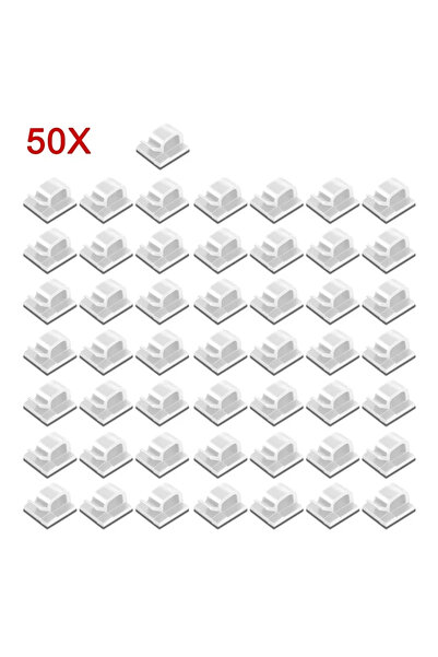 Choice7 50pcs white 10-100Pcs Self adhesive Silicone Cable Clips Organizer fo...