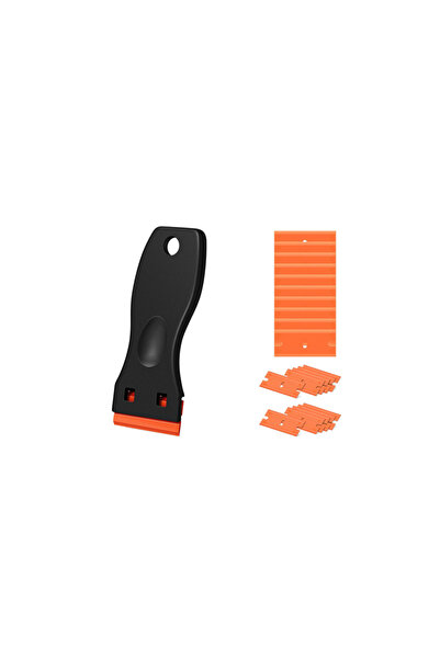 Choice A Black and 20Pcs Plastic Scraper Multifunctional Glass Window Scraper...