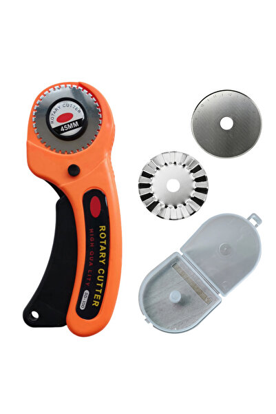 Choice3 3 in 1 Perforation Cutter Patchwork Rotary Cutter Set 45mm Rotating S...