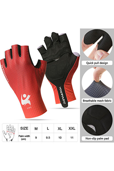Choice12 L Red GTUBIKE Cycling Half-finger Gloves Spring Summer Non-slip Exer...