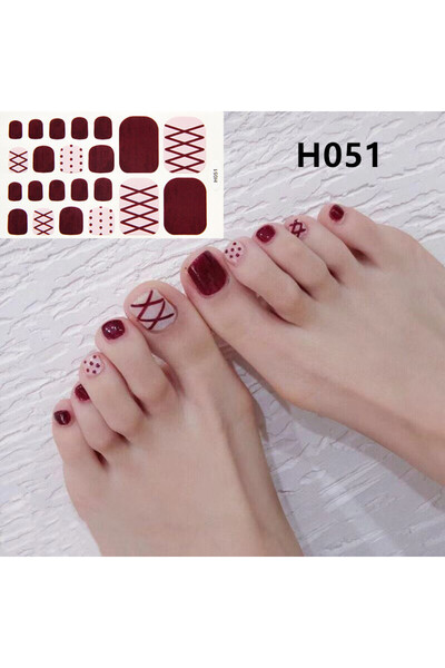 Choice H051 22Tips/Sheet Nail Sticker Adhesive Toenail Art Polish Tips French...
