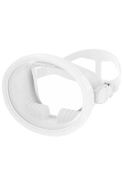 Choice AllWhite Oval Diving Mask Spearfishing Mask Classic Retro-Style Panora...