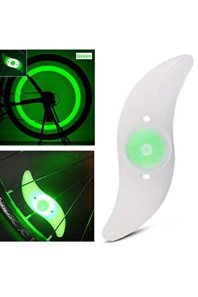 Choice Green Bike Wheel Spoke Light Tire Lights 3 Mode LED Waterproof Bike Sa...