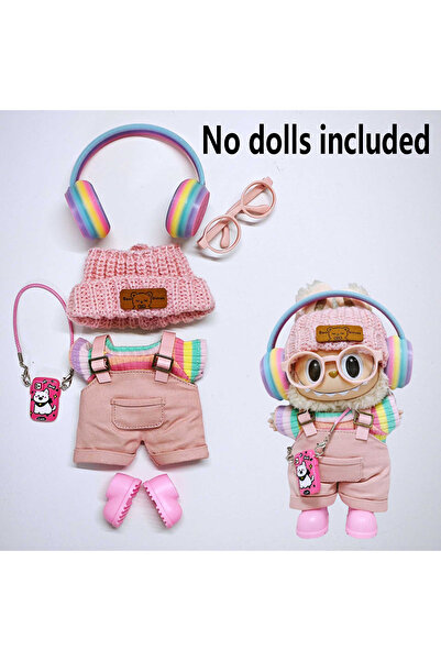 Choice A 7pcs For Labubu Baby Clothes 15cm - 17cm, Made of Labubu Fabric, Pin...