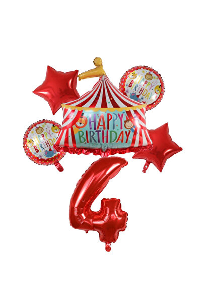 Choice4 NUMBER 32inch HG9131-4 32inch Foil Number with Red Circus Birthday Te...