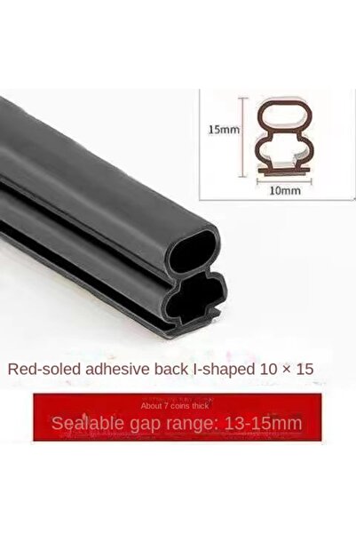 Choice9 6M 10X15 Black 1/6-meter Entrance Door Window Sealing Strip Weather R...