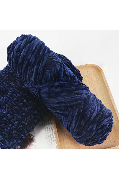 Choice purplish blue 95g Chenille Soft Velvet Yarn Blended Knitting Wool Croc...