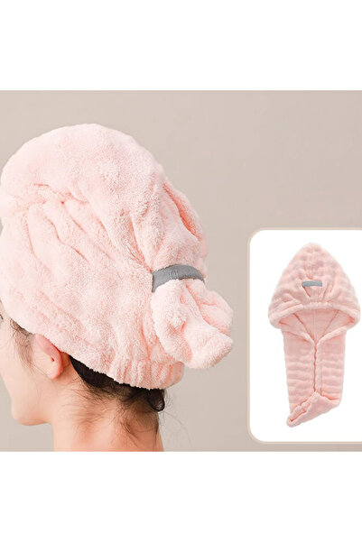 Choice3 Pink Quickly Hair Dry Towel Super Absorbent Soft Bathroom Women Head ...