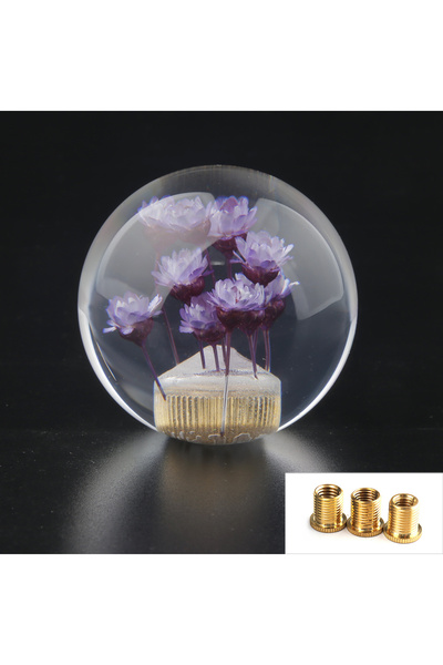 Choice1 purple Car Manual Shifter Head Shift Knob Stick Crystal Transparent F...