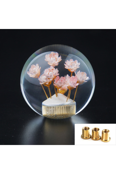 Choice pink Car Manual Shifter Head Shift Knob Stick Crystal Transparent Flow...