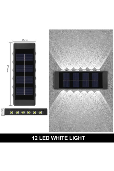 Choice 12LED white Solar Outdoor Wall Light 12 LED Waterproof Garden Light Co...