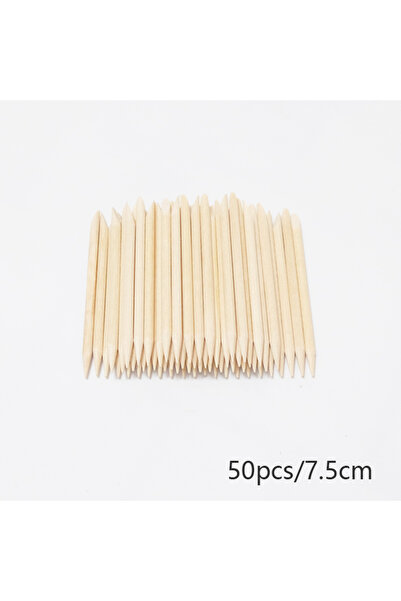 Choice7 50Pcs 7.5cm Nail Cuticle Pusher Orange Wood Sticks Nail Manicures Rem...