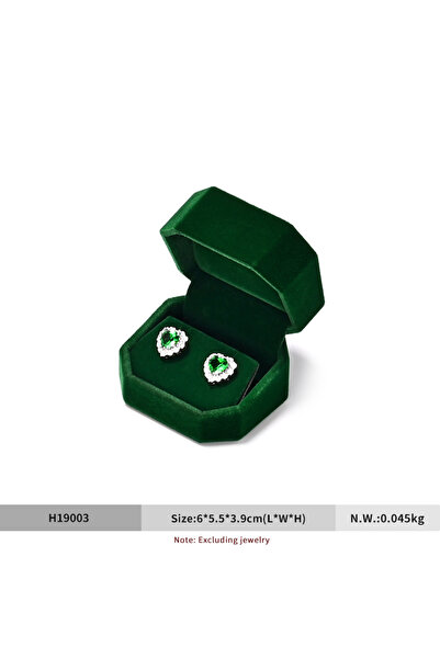 Choice Earring box Oirlv Velvet Ring Box Gemstone Green Jewelry Box Set High-...