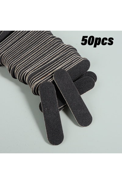 Choice6 50pcs- black Double Side Nail Files Mini Wood Sanding Buffer Block Se...
