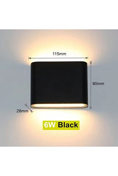 Choice 6W Black Outdoor Warm White Modern Waterproof outdoor 12W LED wall lam...