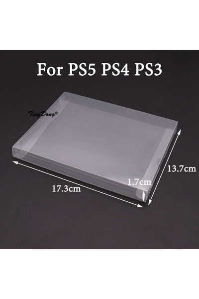 Choice1 For PS5 PS4 PS3 Transparent Clear Cartridge Protective Case Cover For...