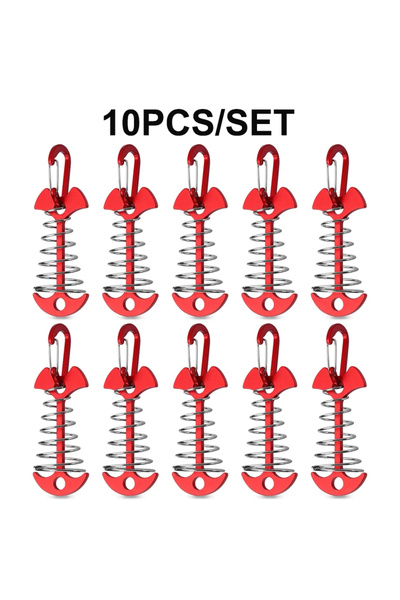 Choice 10pcs-red 10pcs Deck Anchor Pegs Windproof Aluminum Deck Tie Down Spri...