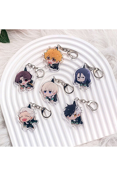 Choice 5cm 7 1/6PCS Anime Wind Breaker Acrylic Car Keychain Cartoon Bag Charm...