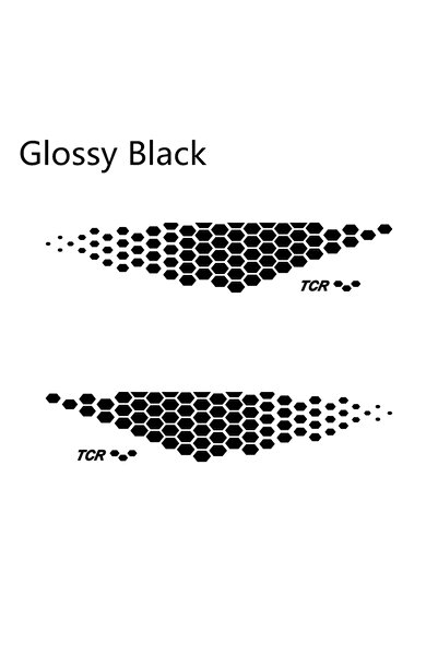 Choice Glossy Black 2PCS Car Door Side Stickers TCR Style Vinyl Decals For Vo...