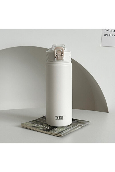 Choice 750ML White TYESO 600ML/750ML Thermos Water Bottle With Straw Stainles...