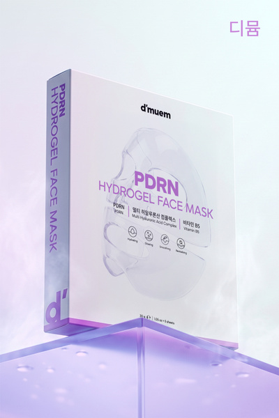 d'muem PDRN HYDROGEL FACE MASK 5 PCS - Nem + Işıltı + Canlı görünüm/Cilt yeni...