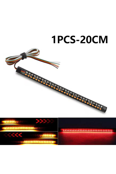 Choice1 شريط ضوء خلفي LED للدراجات النارية بطول 20 سم، 12 فولت، مصابيح مؤشر ا...