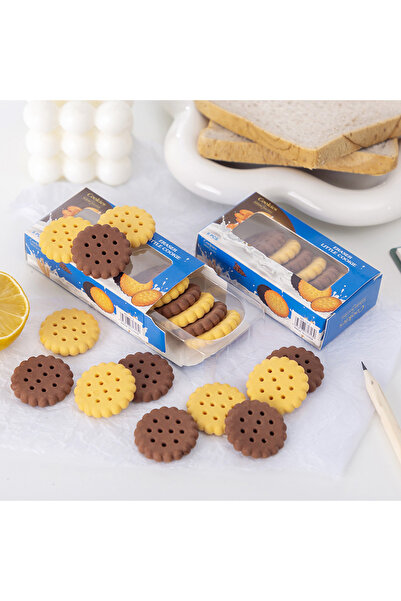 Choice5 biscuit 1 box Creative Toast Bread Eraser Student Creative Stationery...