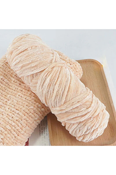 Choice Beige 95g Chenille Soft Velvet Yarn Blended Knitting Wool Crochet Hand...