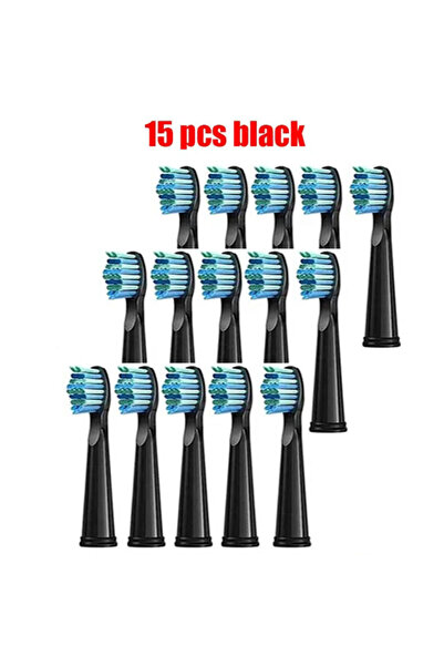 Choice7 15 pcs black Replacement Brush Heads For Seago For Fairywill FW-507/5...