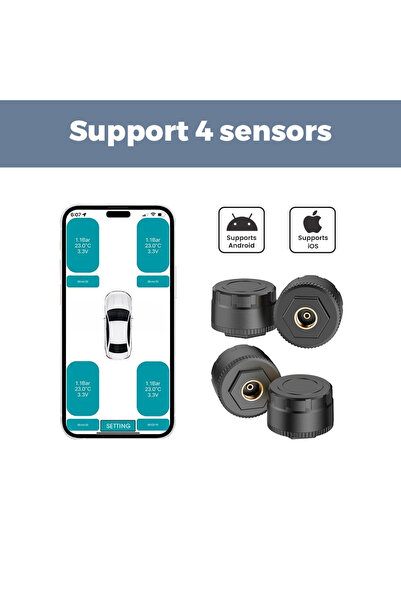 choice2 TY05-CAR-4PCS Navifly For IOS Android System Phone display Car TPMS B...