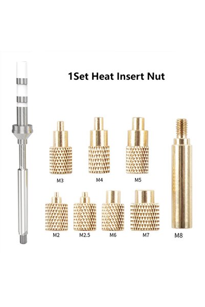 Choice 1set heat insert nut Heat Insert Nut Iron Tip TS100 Soldering Iron Tip...
