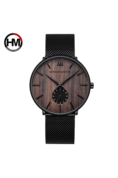 Hannah Martin 1002HUTAO Hannah Martin Men Wrist Watch Stainless Steel Mesh St...